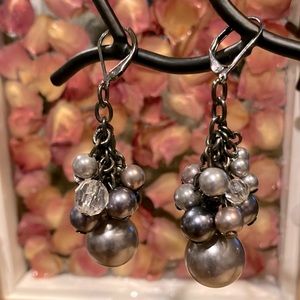 Beaded Cluster Dangle Earrings